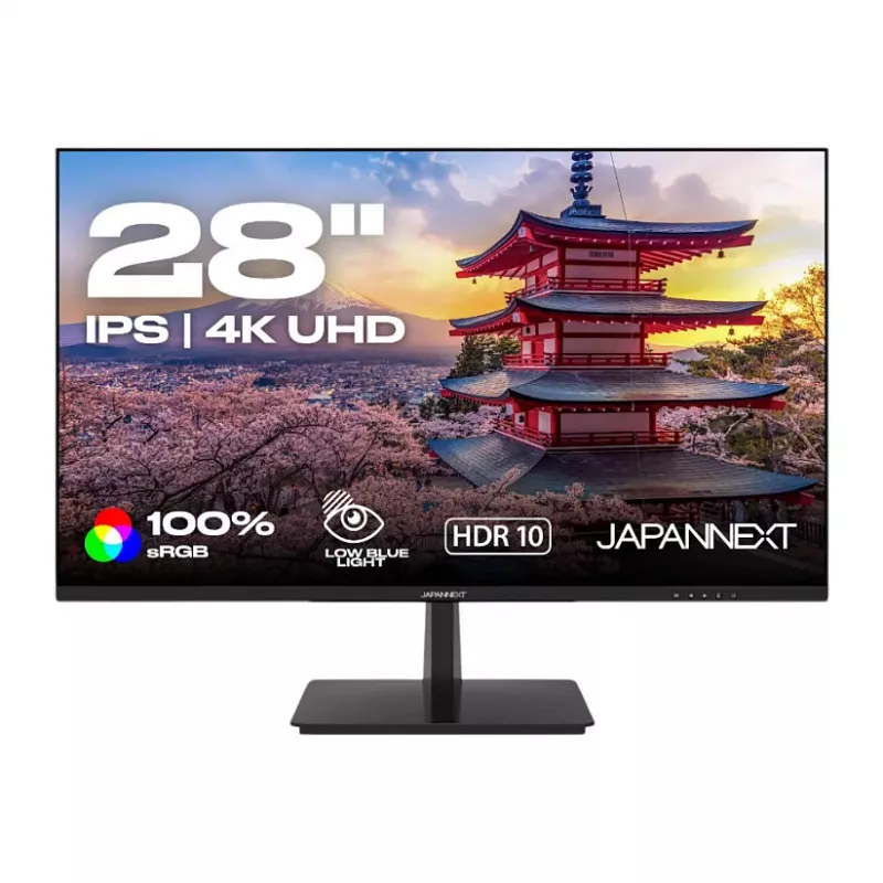 JAPANNEXT 4K UHD Monitor 71,1 cm (28) 3840x2160 Pixel,IPS Panel, 5 ms, 60 Hz, AMD FreeSync, HDMI, DisplayPort (JN-I280UHD60F-P)