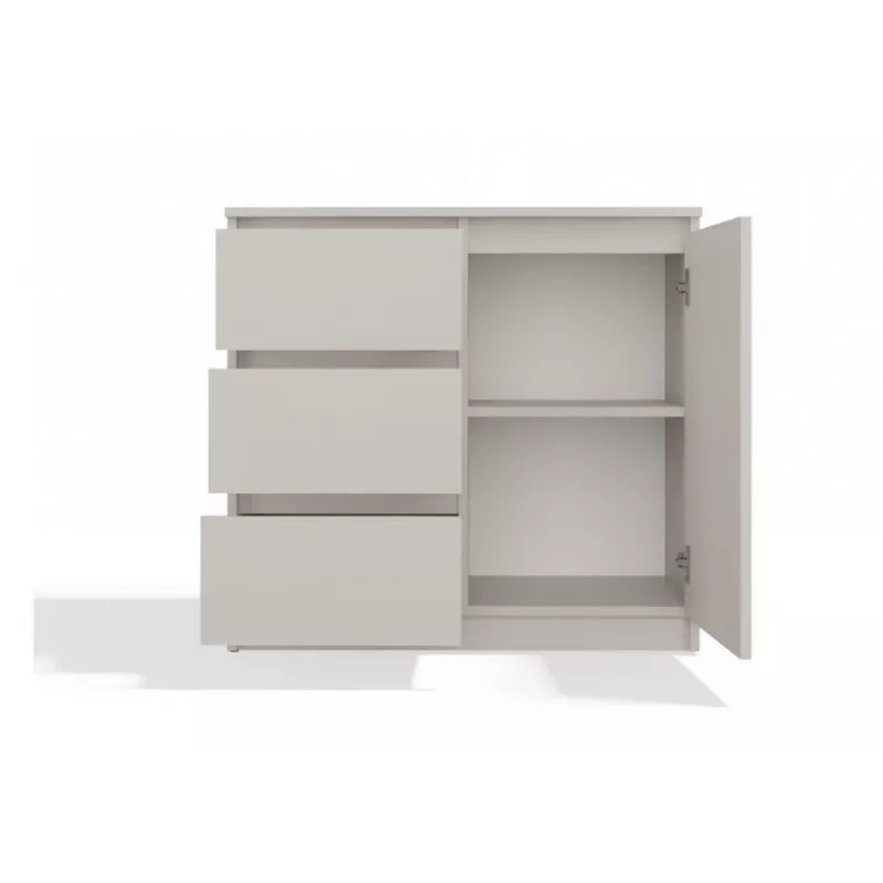 CHEST OF DRAWERS 1 DOOR 3 DRAWERS COLOUR CASHMERE