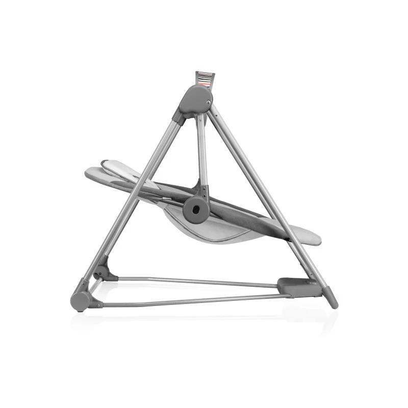 Baby bouncer Lionelo OTTO COZY GREY — compact infant bouncer, soft seat, safety harness