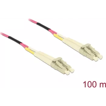 Network Cable Delock LC Duplex Multimode OM4 100m Black