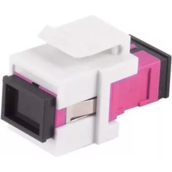 Fiber Optic Keystone Connector ShiverPeaks SC-SC Simplex Violet