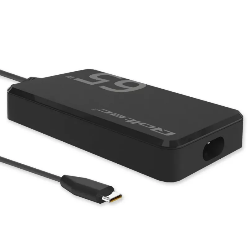 QOLTEC Charger 65W GaN Super Fast SLIM PD 5-20V 3.25A USB-C