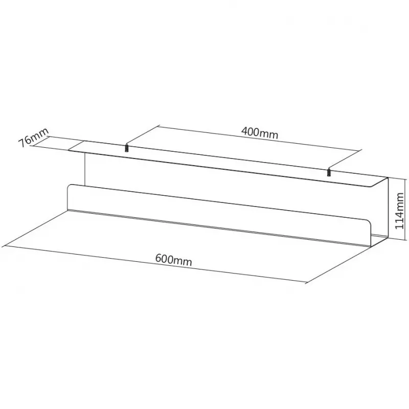 Cable tray VALUE 17.99.1315 Black 600mm x 114mm x 76mm
