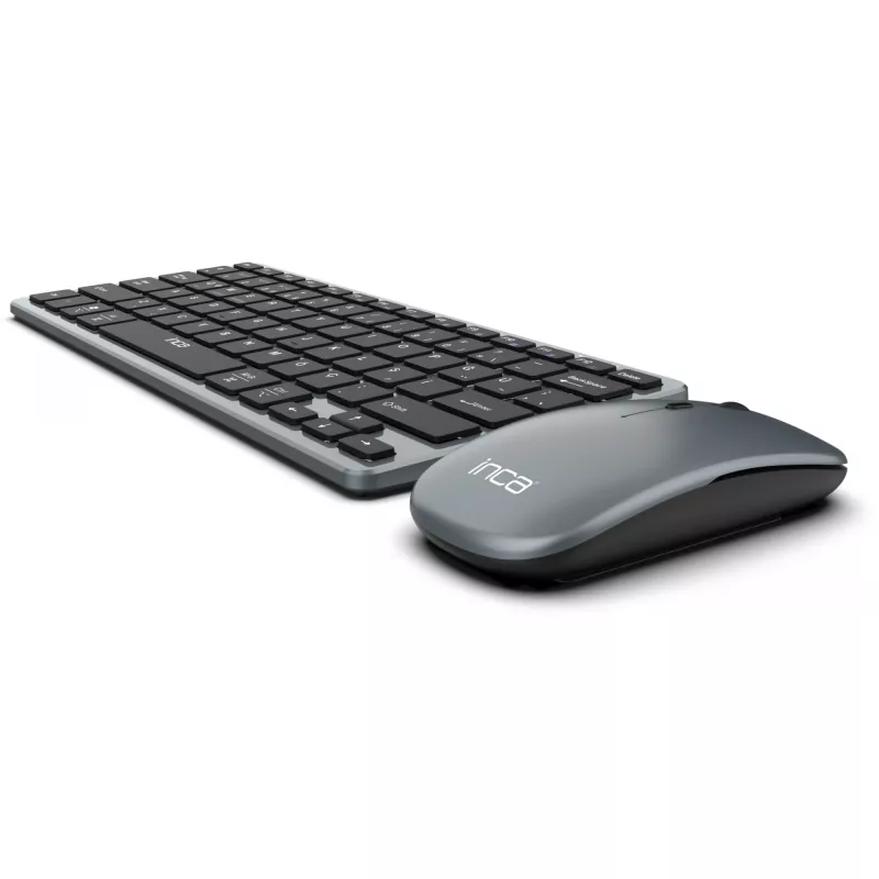 INCA IBK-572BT wireless keyboard and mouse set, grey