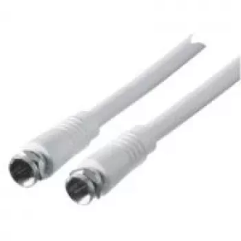 Coaxial cable SCHWAIGER KVC15 532 F to F 1.5 m White