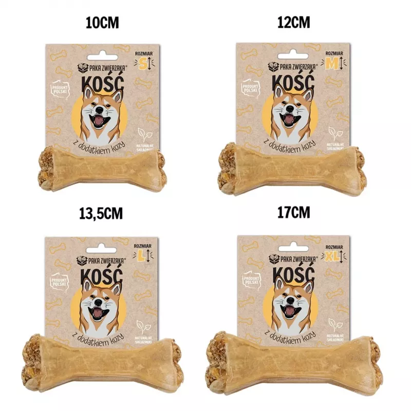 Dog dental treat PAKA ZWIERZAKA Bone with Goat M 12 cm 55 g — dental chew for adult dogs, gluten- and sugar-free