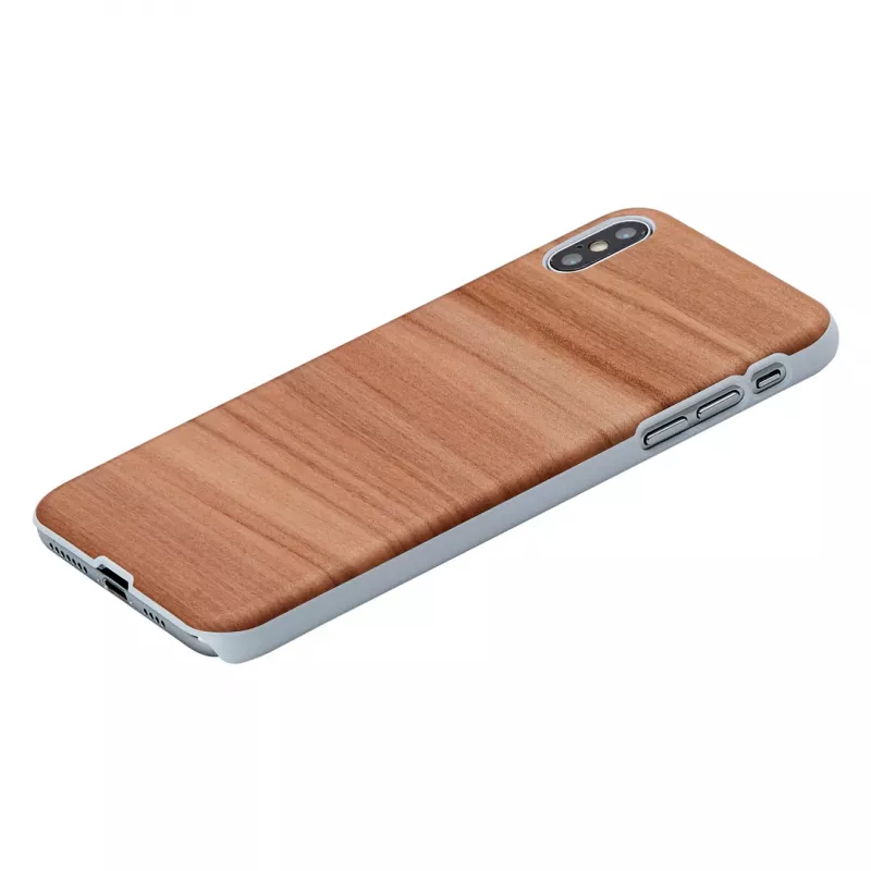 Smartphone case man and wood for iPhone XS Max — Cappuccino White