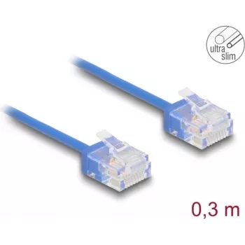Network Cable DeLOCK RJ45 Cat.6 UTP 0.3m Blue