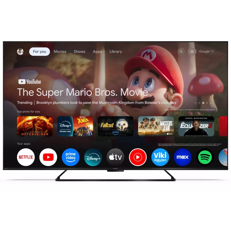 Sharp 65HR7265E 65-Inch 4K UHD Google TV Smart LED TV (Black)