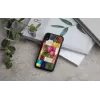 Phone case iKins for iPhone XR — cherry blossom pattern, black