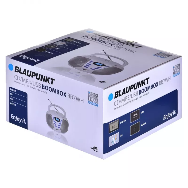 Blaupunkt BB7-WH portable stereo system Digital 2.4 W FM Grey MP3 playback