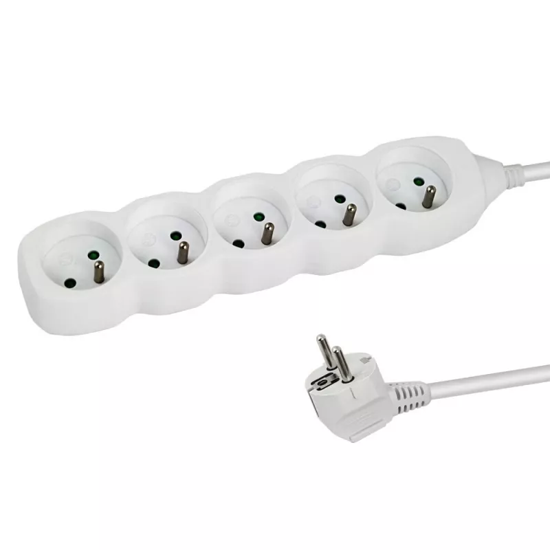 Power extension ESPERANZA ELK207W — 1.5 m cable, 5 Type E AC outlets, indoor, 220–250V