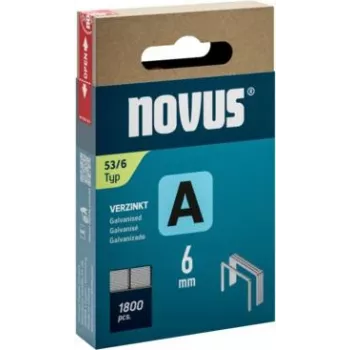 Staple pins NOVUS A Type 53, 6 mm leg, pack of 1800 (for A-series staplers)