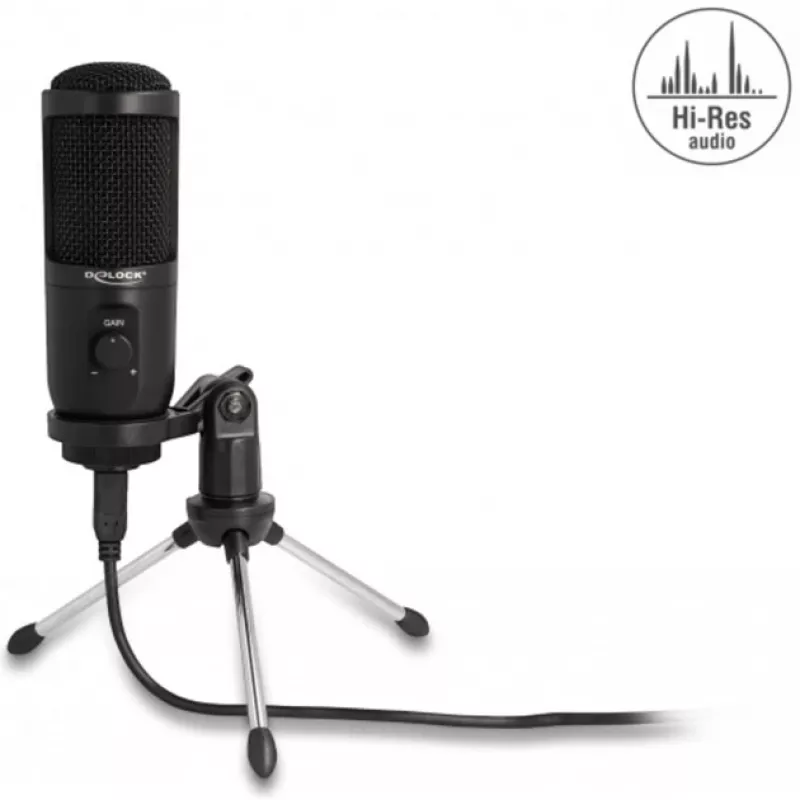 Delock - Microphone - USB - Black (66832)