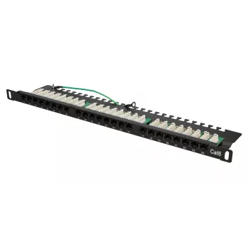 Patch Panel Extralink CAT6 UTP 0.5U 24 Port