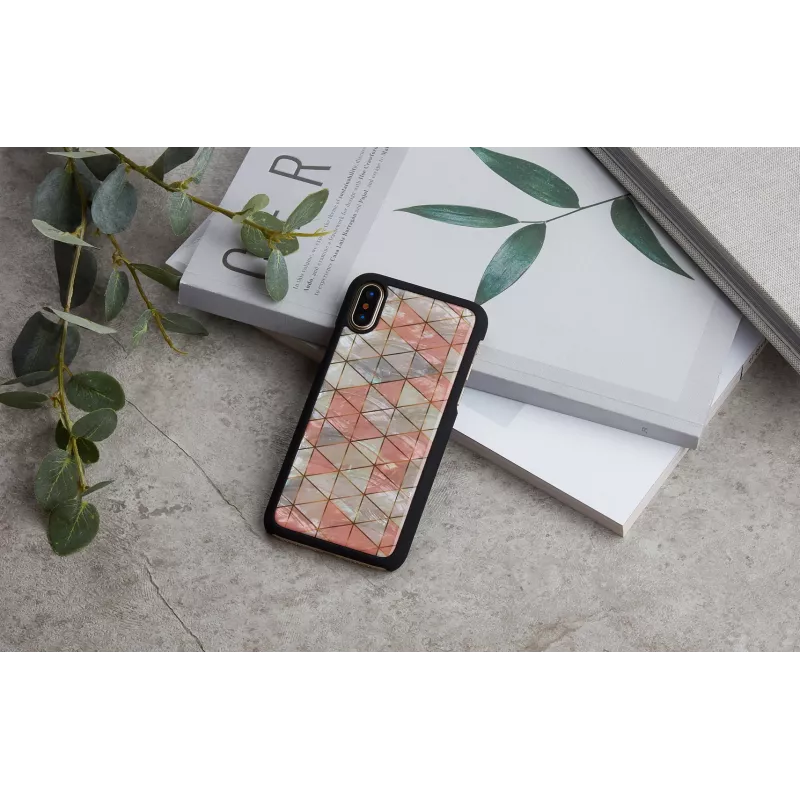 Protective smartphone case iKins for iPhone XS / iPhone X, diamond pattern, black