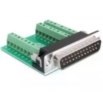 Wire Connector DeLOCK 65318 Sub-D 25 Black Green Silver