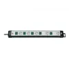 Brennenstuhl Premium-Line Technik 5-fach, 3 m Steckdosenleiste 5-fach schwarz/lichtgrau, 3m H05VV-F 3G1,5, einzeln schaltbar spezielle Steckdosenanord
