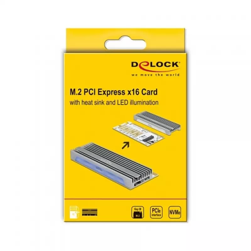 PCI Express x16 Card DeLOCK 90566 NVMe M.2 Key M