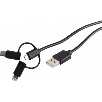USB cable ShiverPeaks BS14-15025 1m USB A Micro-USB B Black