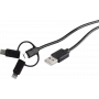 USB cable ShiverPeaks BS14-15025 1m USB A Micro-USB B Black