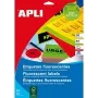 Label stickers agipa Adress-Etiketten 99.1 x 67.7 mm neon yellow with border rounded corners non-removable – 1 piece