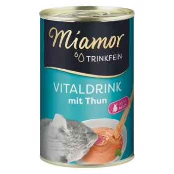Liquid vitamin supplement for cats Miamor MIAMOR Trinkfein 135 ml — fish flavor, bladder treatment, adult, can