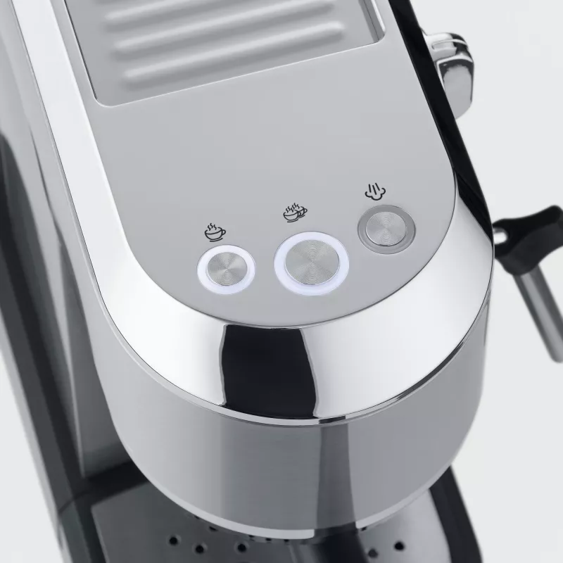 Espresso machine SEVERIN Newspresa KA 5997 — semi-automatic, 1 L water tank, 1350 W, ground coffee input, black/brushed steel/chrome