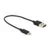 USB cable DeLOCK 84804 USB 2.0 0.2 m USB A Micro-USB B Black