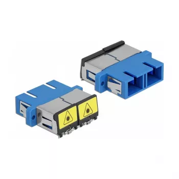 Optical Fiber Coupler DeLOCK 86893 SC Duplex Female to SC Duplex Female Blue