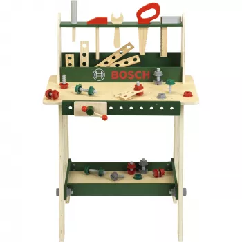 Children's wooden workbench Theo Klein Bosch model 8169 with pinewood medium and toy tools