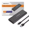 SSD enclosure QOLTEC 50312 Black for single M.2 SATA drive, USB Type-C (USB 2.0 / 3.2 Gen 1)