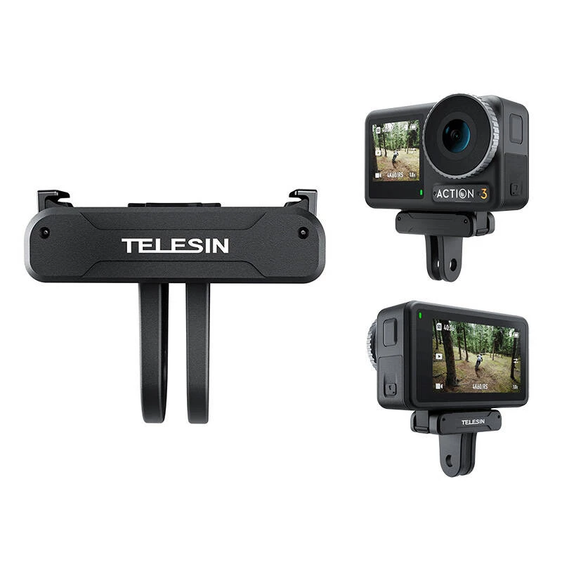 Magnetic two-claw adapter Telesin OA-TPM-T04 for DJI Action 4/3 camera