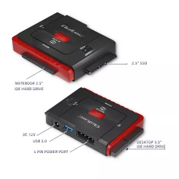 USB 3.0 to IDE SATA III Adapter QOLTEC 50645