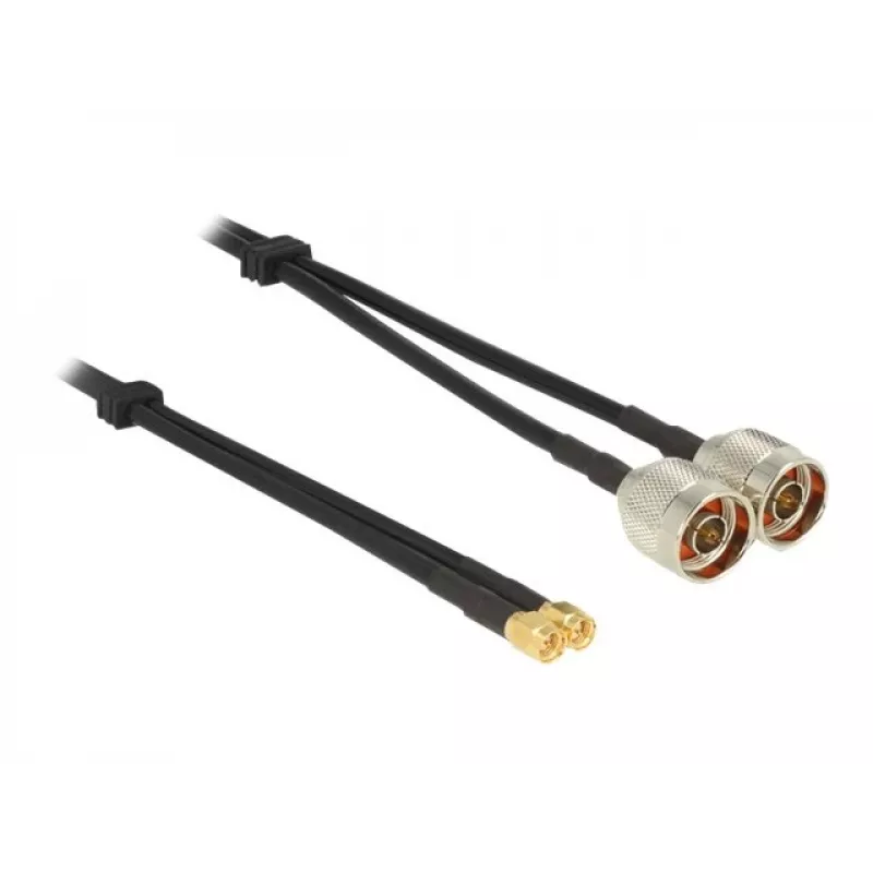 Coaxial Cable DeLOCK 89467 RG-58 5m 2xN plug 2xSMA plug Black