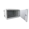 ALLNET SMB6612 12U 19-Inch Grey Floor Rack Cabinet with Glass Door, 600x600mm