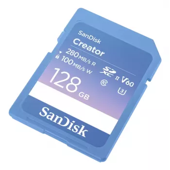 SanDisk Creator SD Memory Card UHS-II 128GB Transfer Speeds up to 280 MB/s