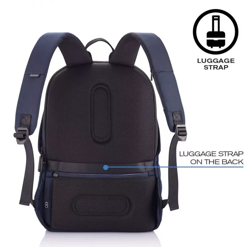 Casual backpack XDDESIGN Bobby Soft with 15.6 inch laptop compartment, 16 L, navy, PET