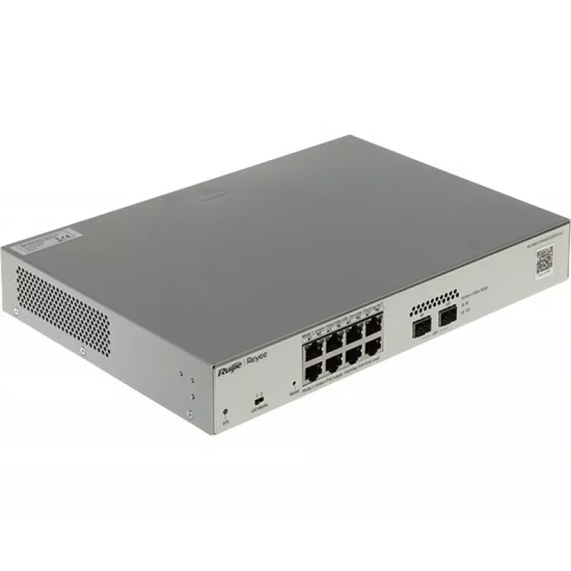 Ruijie Networks RG-NBS3100-8GT2SFP-P-V2 network switch Managed L2 Gigabit Ethernet (10/100/1000) Power over Ethernet (PoE) Metallic