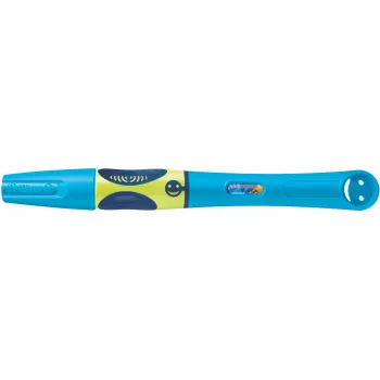 Pelikan griffix® Fountain Pen for Right-Handed - Neon Fresh Blue - Blue - Cartridge Filling System - Blue - Plastic - Stainless Steel - Right-Handed (820363)