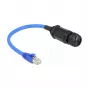 DELOCK Cat6 SF/UTP (S-FTP) networking cable 0.25 m — RJ-45 to RJ-45, Black/Blue