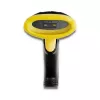 Handheld barcode reader QOLTEC 50867 — 1D/2D laser scanner, USB wired, 600 mm range, yellow/black