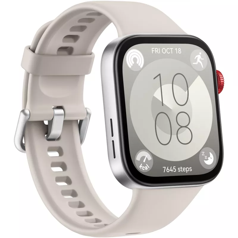 Huawei Watch Fit 3 - Aluminium Alloy - Smart Watch with Strap - Leather - White - Wrist Size: 120-190 mm - Display 4.6 cm (1.82) - Bluetooth