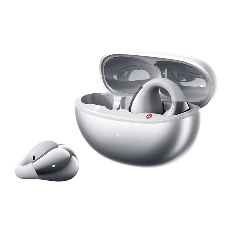 Wireless ear-hook headphones QCY Crossky Clip C30S, silver