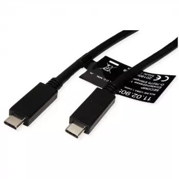 USB Cable ROLINE 11.02.9056 0.5m USB 3.2 Gen 2 10 Gbit/s USB C Black