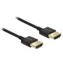 DeLOCK Slim Premium - Video-/Audio-/Network Cable - 36 AWG - HDMI, 19-pin (M) - HDMI, 19-pin (M) - 2,0m - Triple Insulation - Black (84773)