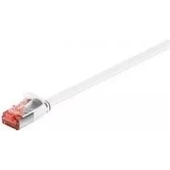 Wentronic Goobay CAT 6 Flat-Patch Cable, U/FTP, White, 15 m - Copper Material (94922)