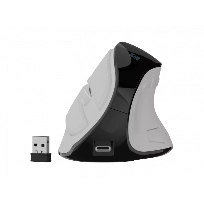 Wireless Vertical Mouse NATEC Euphoniе Pro Bluetooth 5.0, 4000 DPI, Programmable, Silent, White