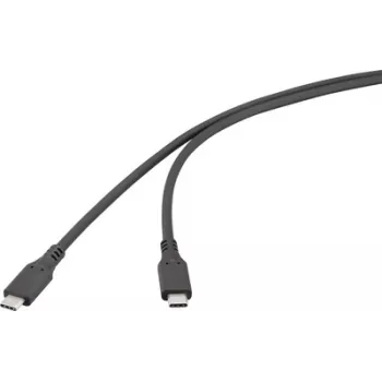 Renkforce USB Cable USB4 USB-C Plug Black RF-6830438 (RF-6830438)