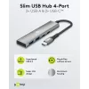 Goobay Slim 4-Port USB-Hub USB-C auf/USB-A 5 Gbit/s - -Plug USB 3.2> (76563)